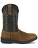 Image #2 - Justin Men's Taskmaker Pull-On Work Boots - Steel Toe, Black, hi-res