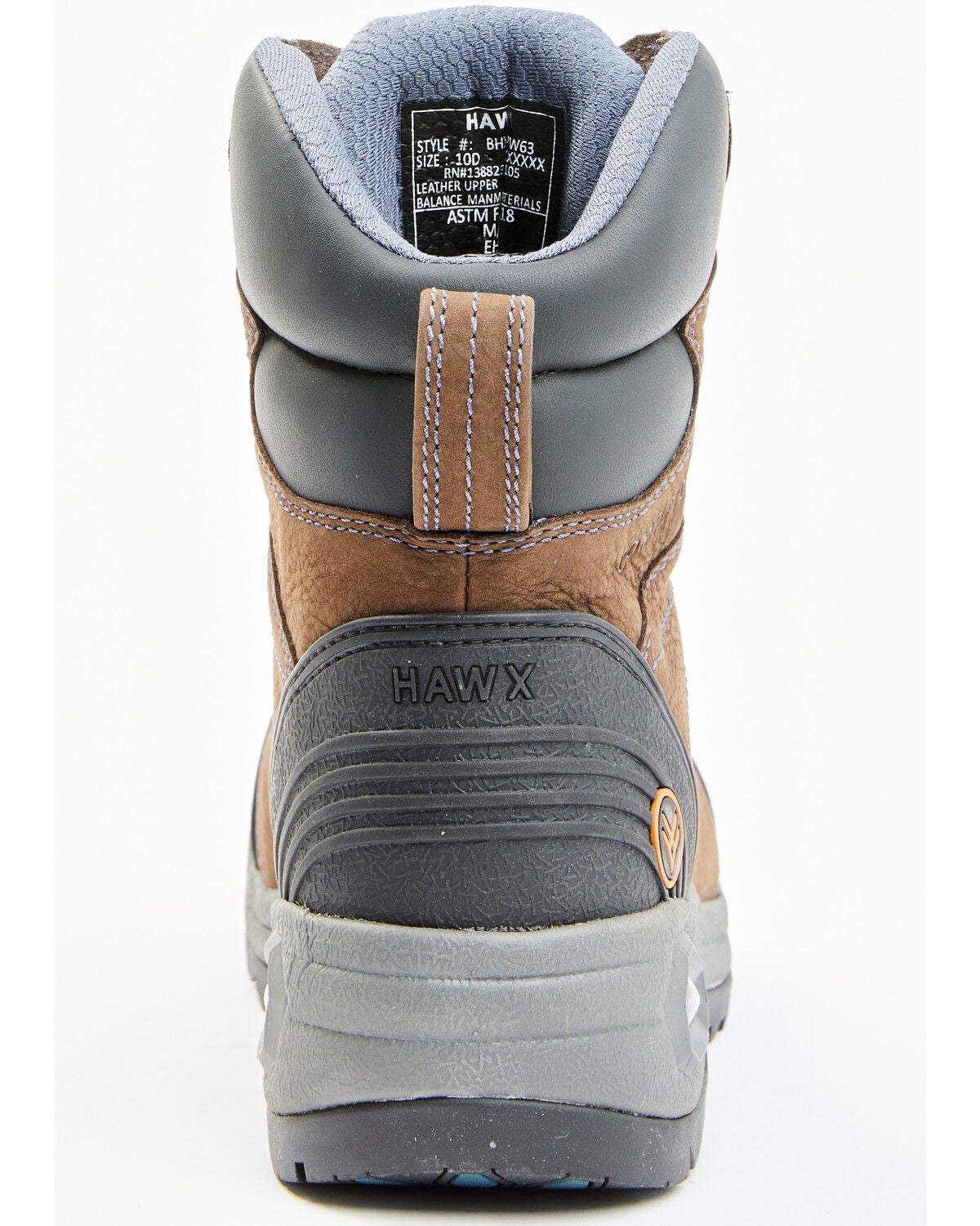 Image #5 - Hawx Men's 8" Lace-To-Toe Tyche Deep Seated Work Boots - Composite Toe, Chocolate, hi-res