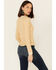 Image #4 - Wild Moss Women's Ribbed Knit Henley Lace Long Sleeve Top , Yellow, hi-res