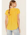 Image #4 - Johnny Was Women's Lafaret Short Sleeve Blouse, Yellow, hi-res