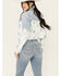 Image #4 - Shyanne Women's Light Wash Relaxed Cropped Denim Jacket, Light Wash, hi-res