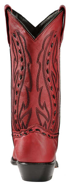 Image #7 - Abilene Women's Whipstitched Western Boots - Snip Toe, Red, hi-res