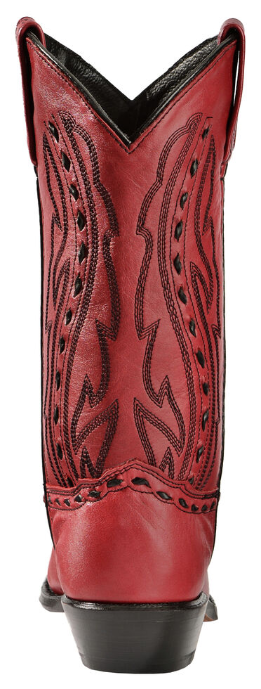 Abilene Whipstitched Red Cowgirl Boots, Red, hi-res