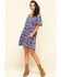 Image #6 - Red Label by Panhandle Women's Cold Shoulder Dress, Navy, hi-res