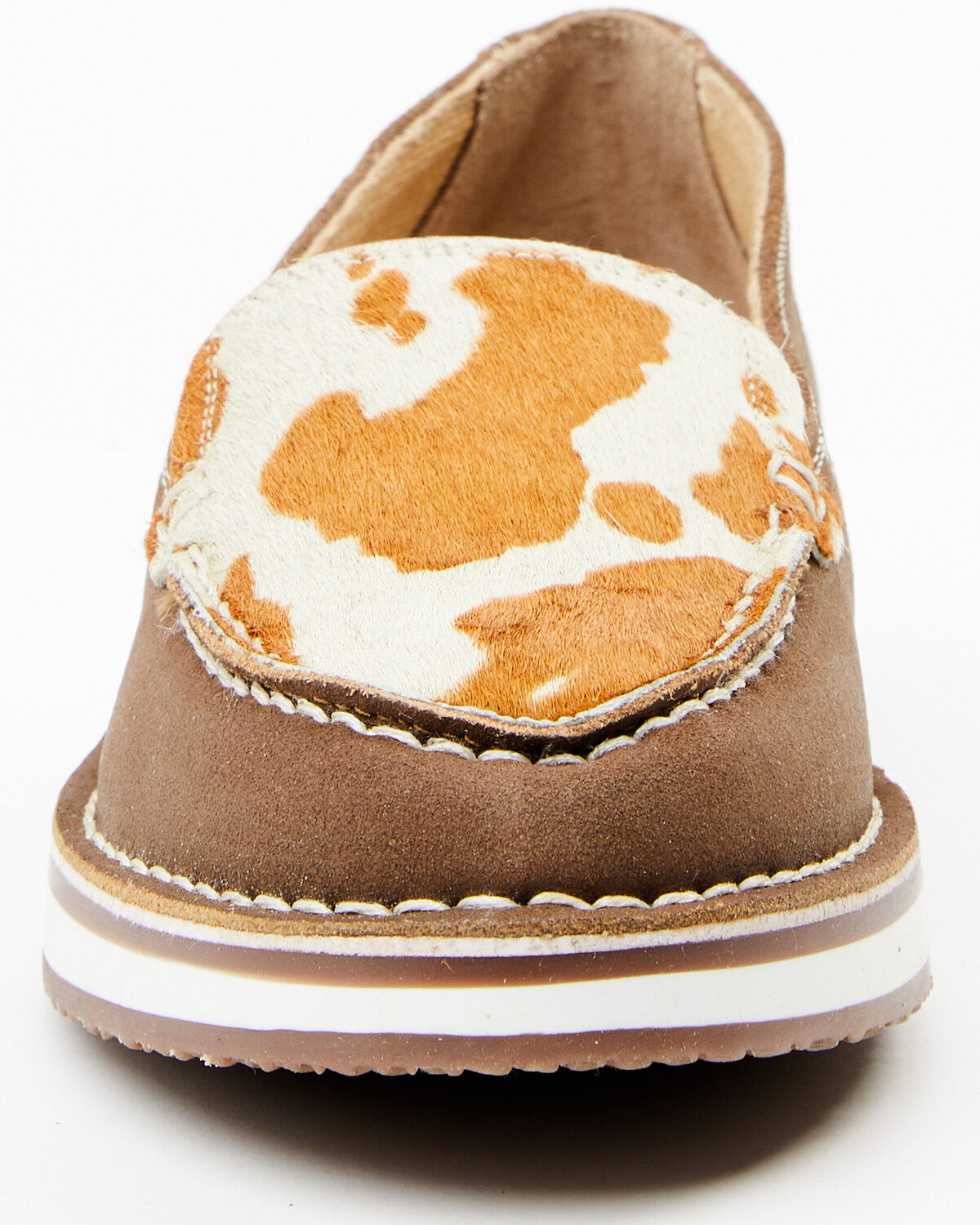 Image #4 - Mya Bag Women's Bronze Cow Hair Slip-On Shoe - Moc Toe, Brown, hi-res