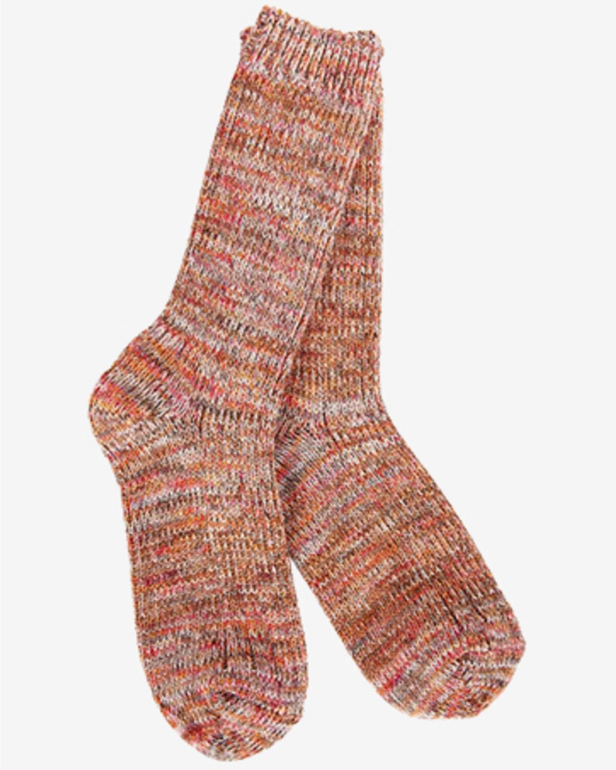 World's Comfiest Socks Women's Missoni Crew Socks, Russett, hi-res
