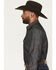 Image #2 - Kimes Ranch Men's Memphis Denim Embroidered Long Sleeve Snap Western Shirt, Black, hi-res