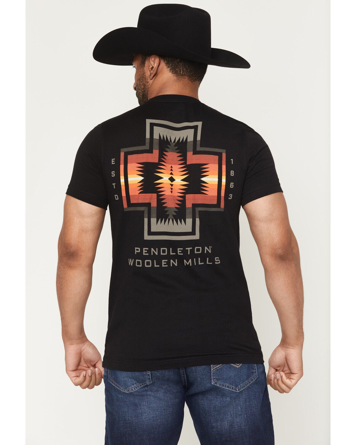 Pendleton Men's Harding Ombre Short Sleeve Graphic T-Shirt, Black, hi-res