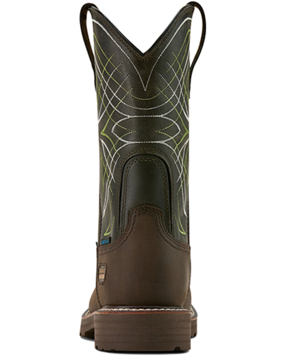 Image #3 - Ariat Men's Activator Waterproof Work Boots - Steel Toe, Dark Brown, hi-res