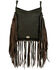 Image #2 - American West Women's Studded Fringe Crossbody Messenger, Chocolate, hi-res