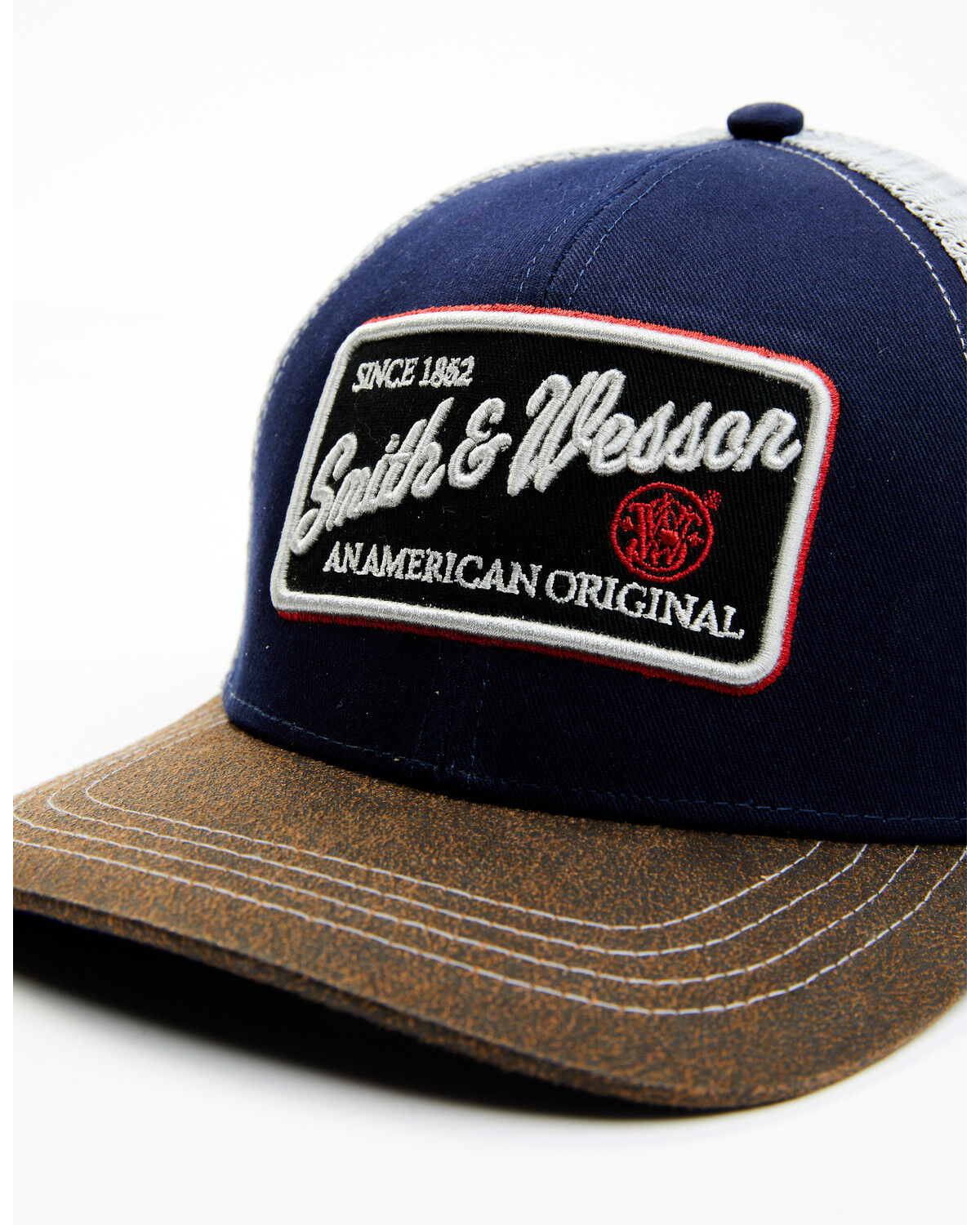 Image #2 - Smith & Wesson Men's Recreation Patch Mesh-Back Ball Cap, Blue, hi-res