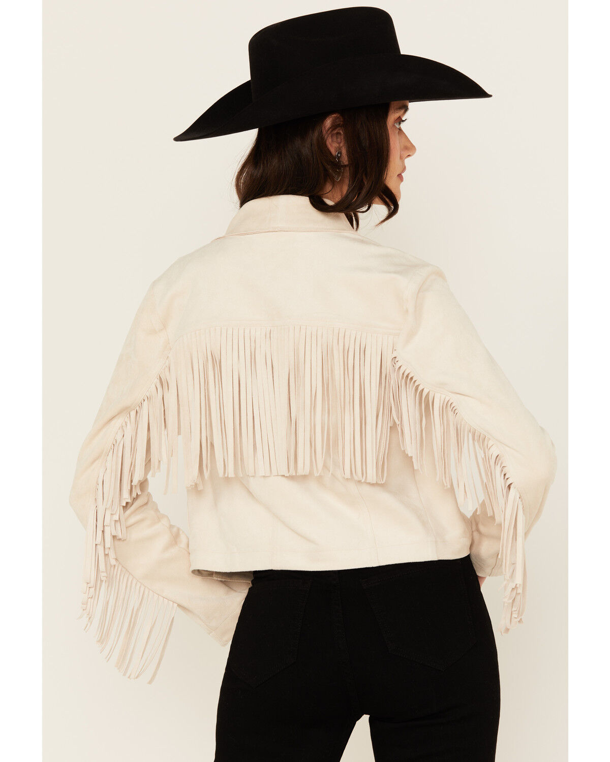 Image #4 - Shyanne Women's Faux Suede Fringe Jacket, Natural, hi-res