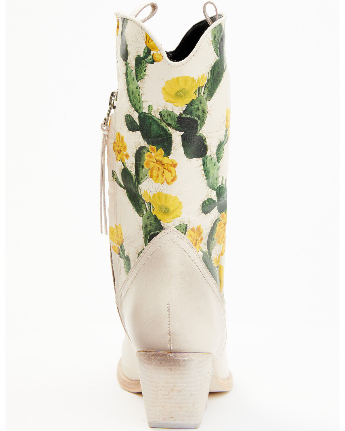Image #5 - Golo Shoes Women's Cactus Graphic Western Boot - Round Toe, Off White, hi-res