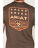 Image #4 - Ariat Men's Logo Patriotic Badge Short Sleeve Graphic T-Shirt, Brown, hi-res