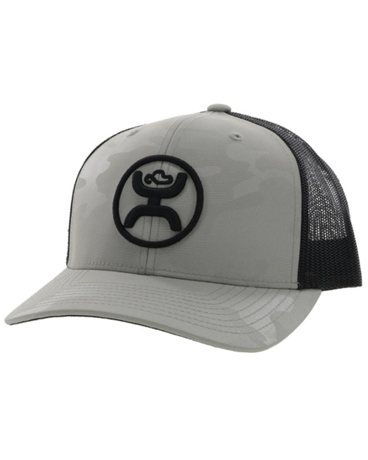 Image #1 - Hooey Men's Classic Embroidered Logo Trucker Cap, Grey, hi-res