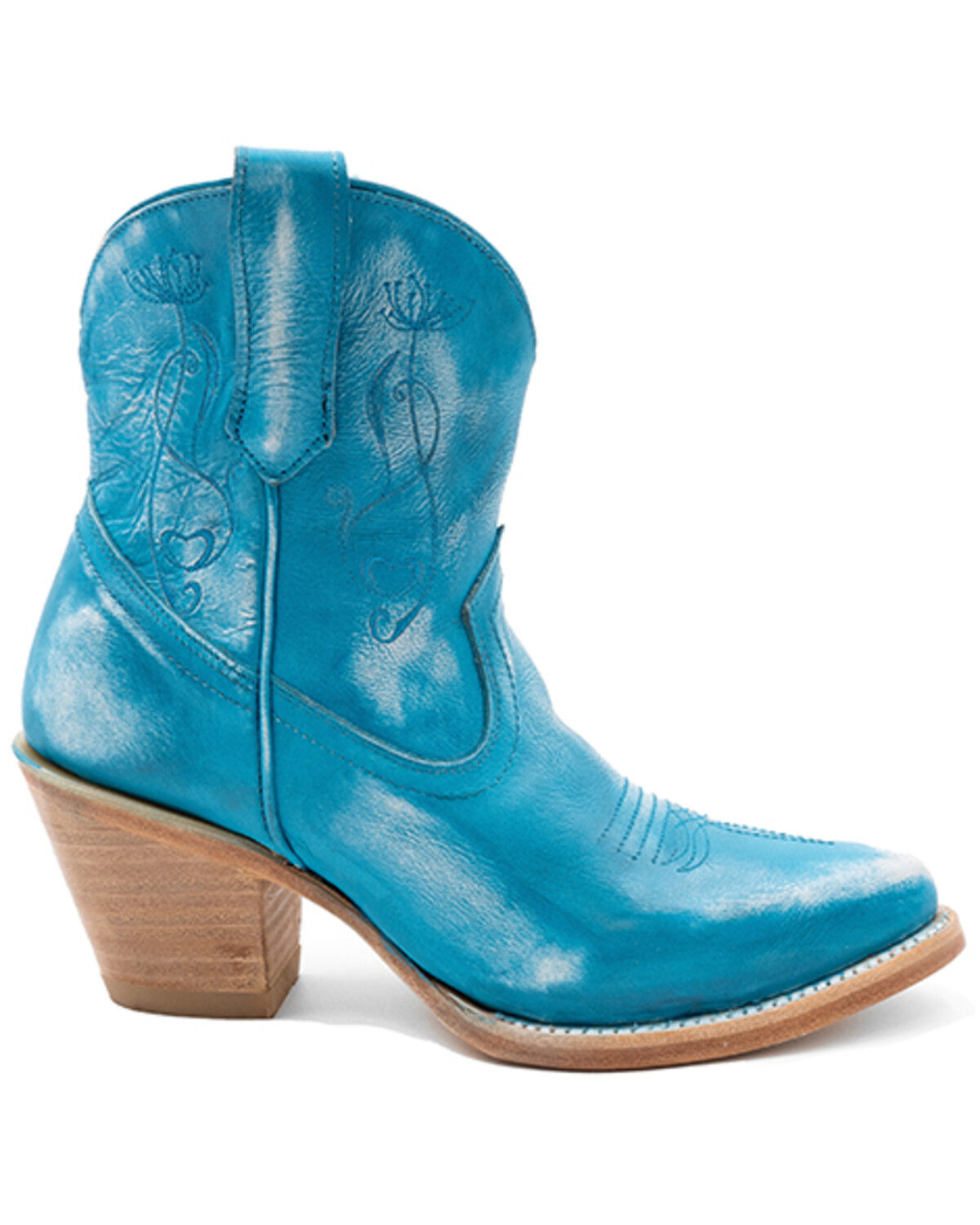 Image #2 - Ferrini Women's Pixie Western Boots - Round Toe, Turquoise, hi-res