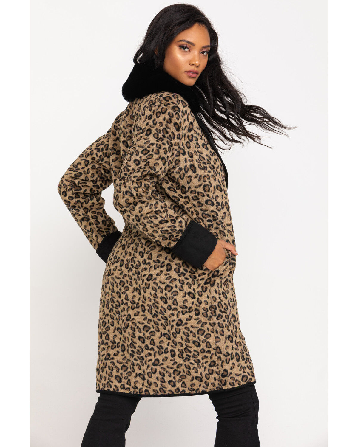 Image #2 - Double D Ranch Women's Leopard Cactus Cat Jacket, Leopard, hi-res
