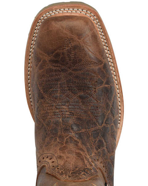 Image #5 - Double H Men's Harshaw Western Work Boots - Soft Toe, Distressed Brown, hi-res