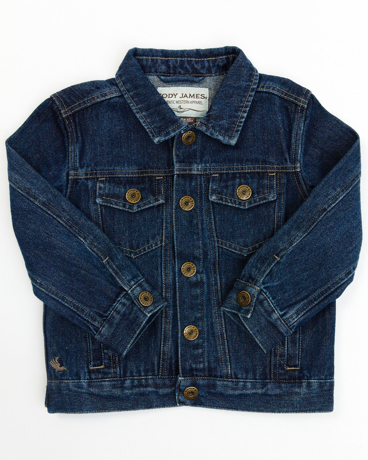 Image #1 - Cody James Toddler Boys' Dark Wash Signature Denim Jacket, Medium Wash, hi-res