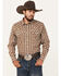 Image #1 - Cody James Men's Reverent Plaid Print Long Sleeve Snap Western Shirt - Big, Rust Copper, hi-res