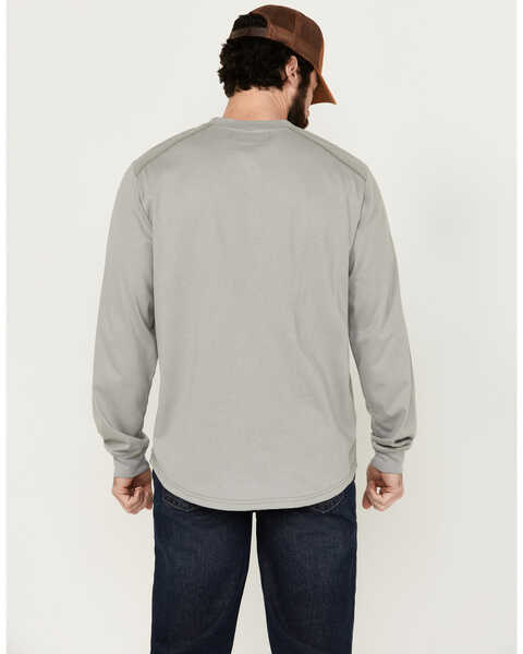 Image #4 - Hawx Men's FR Long Sleeve Pocket Work T-Shirt, Silver, hi-res