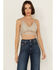 Image #1 - Wishlist Women's Strappy Lace Applique Scallop Lace Bralette, Beige, hi-res