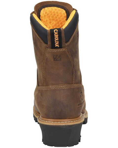 Image #5 - Carolina Men's 8" Poplar Insulated Waterproof Logger Work Boots - Composite Toe, Brown, hi-res
