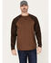 Image #1 - Cody James Men's Camo Color Block Long Sleeve Baseball Work T-Shirt, Brown, hi-res