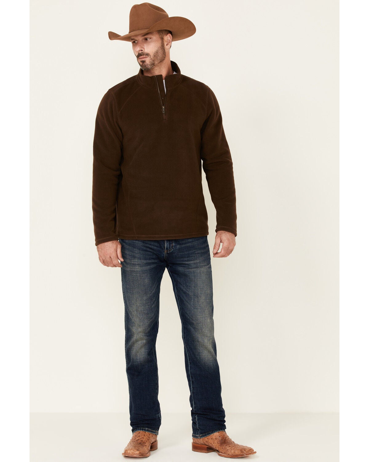 brown 1 4 zip pullover
