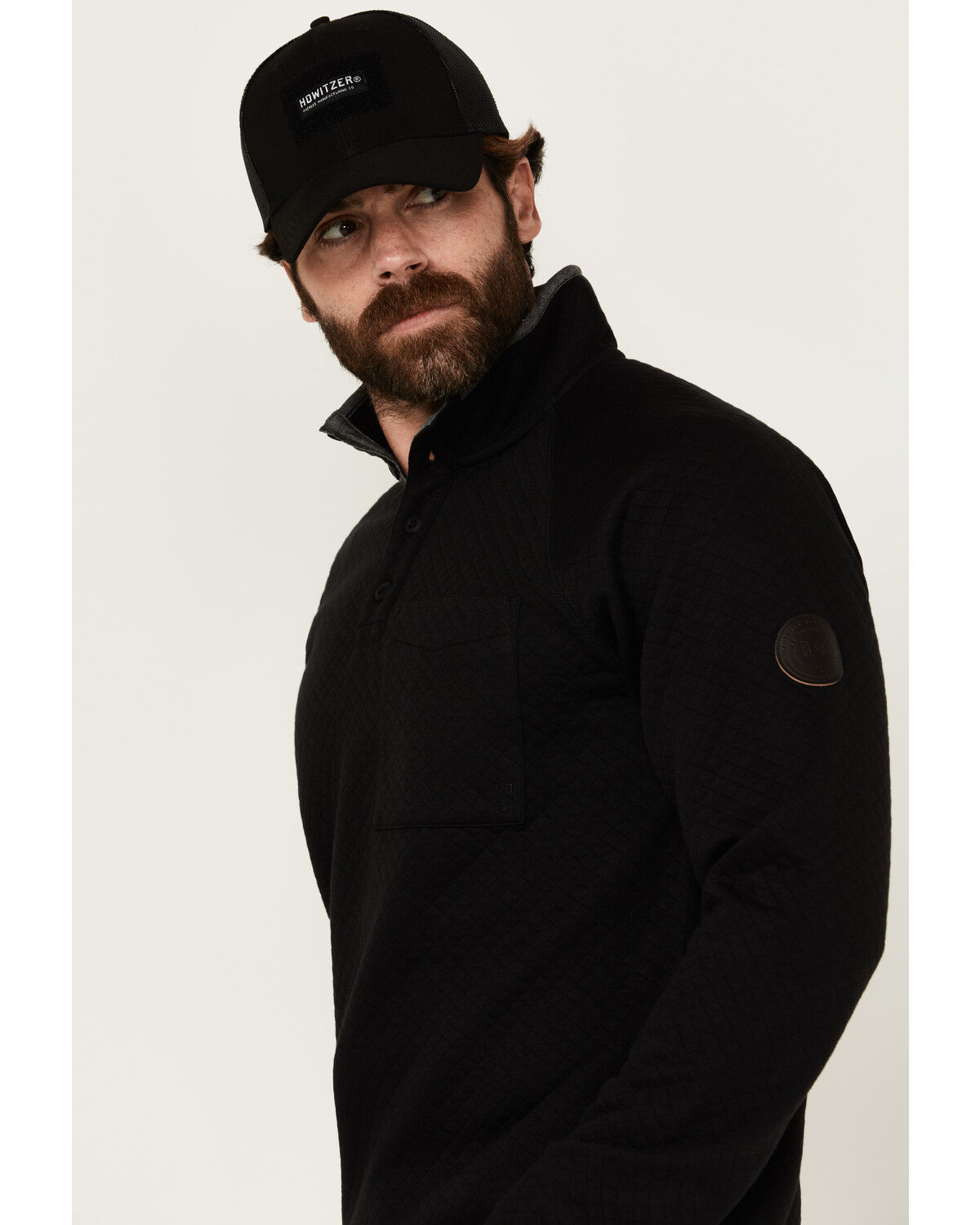 Image #2 - Brothers and Sons Men's Uinta Quilted Pullover, Black, hi-res