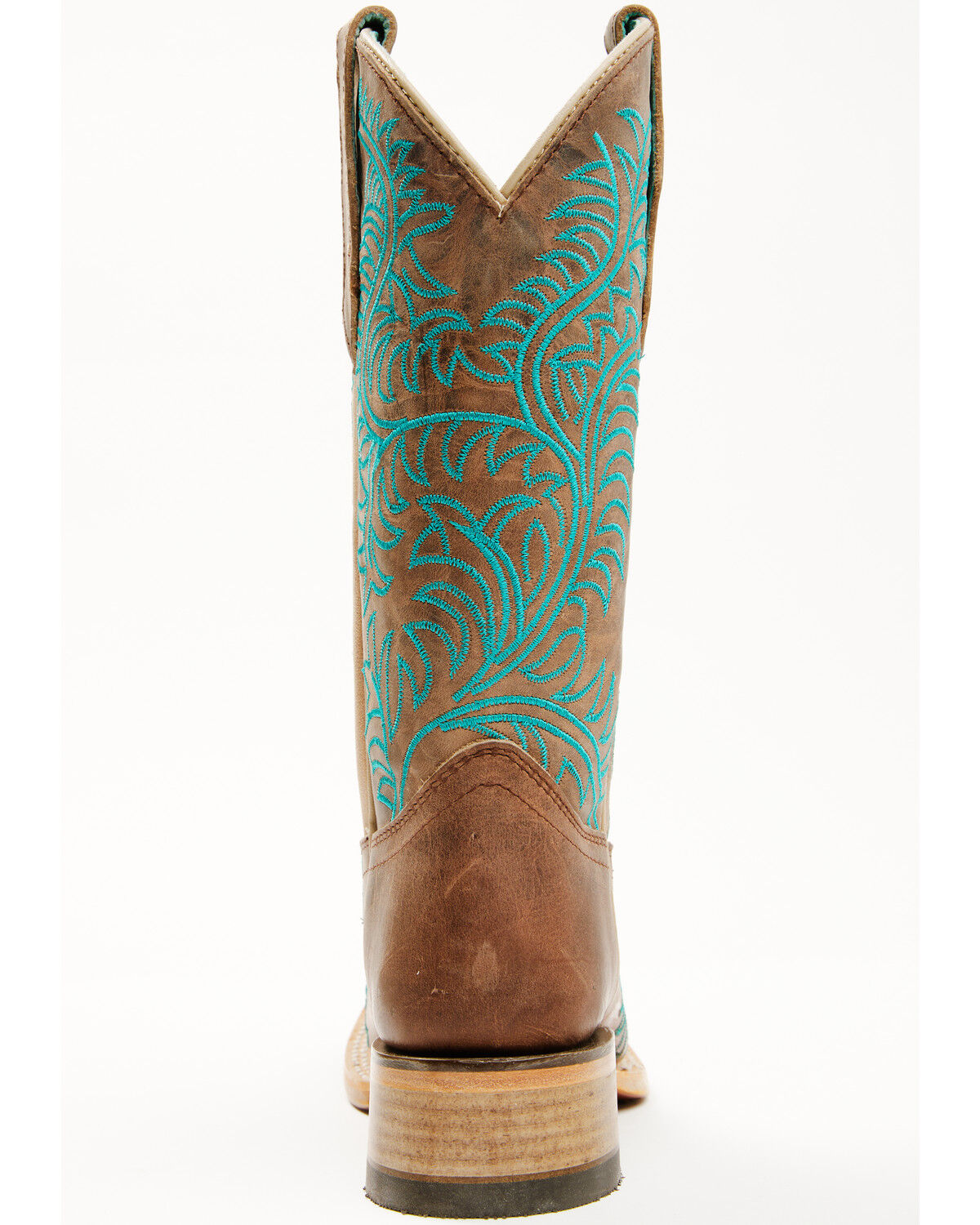 Image #5 - Corral Girls' Embroidered Western Boots - Broad Square Toe, Brown, hi-res