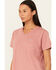 Image #2 - Ariat Women's Rebar Cotton Strong Short Sleeve Work Tee, Red, hi-res