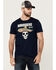 Image #1 - Moonshine Spirit&reg; Men's Party Skull Mariachi Short Sleeve Graphic T-Shirt, Navy, hi-res