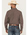 Image #4 - Gibson Trading Co Men's Mud Hole Geo Print Long Sleeve Snap Western Shirt, Brown, hi-res