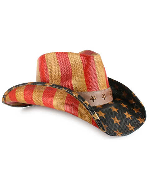Image #1 - Cody James Justice American Flag Drifter Straw Cowboy Hat, Am Spirit, hi-res