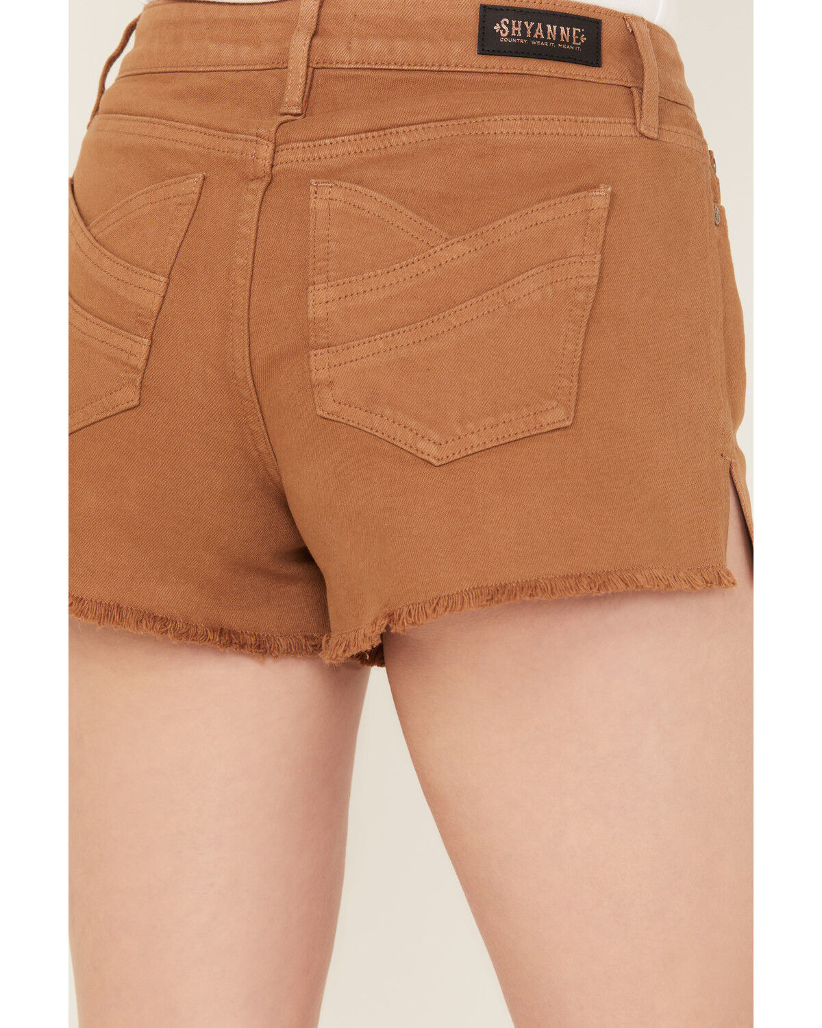 Image #4 - Shyanne Women's Mid Rise Shorts, Brown, hi-res
