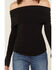 Image #3 - Free People Women's Iris Layering Off The Shoulder Long Sleeve Shirt, Black, hi-res
