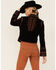 Double D Ranch Women's Ian With The Mohawk Zip-Front Suede Jacket , Black, hi-res