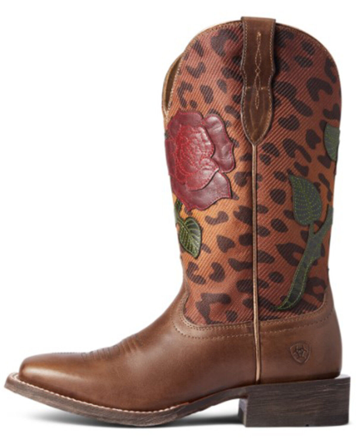 Image #2 - Ariat Women's Cedar Leopard Print Circuit Rosa Western Boot - Broad Square Toe , , hi-res
