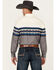 Image #4 - Roper Men's Vintage Southwestern Border Long Sleeve Pearl Snap Western Shirt, Blue, hi-res