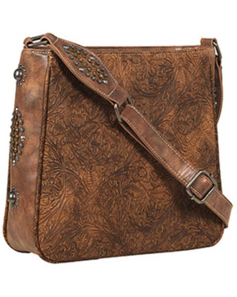 Nocona Women's Ophelia Concealed Carry Crossbody Handbag , Brown, hi-res