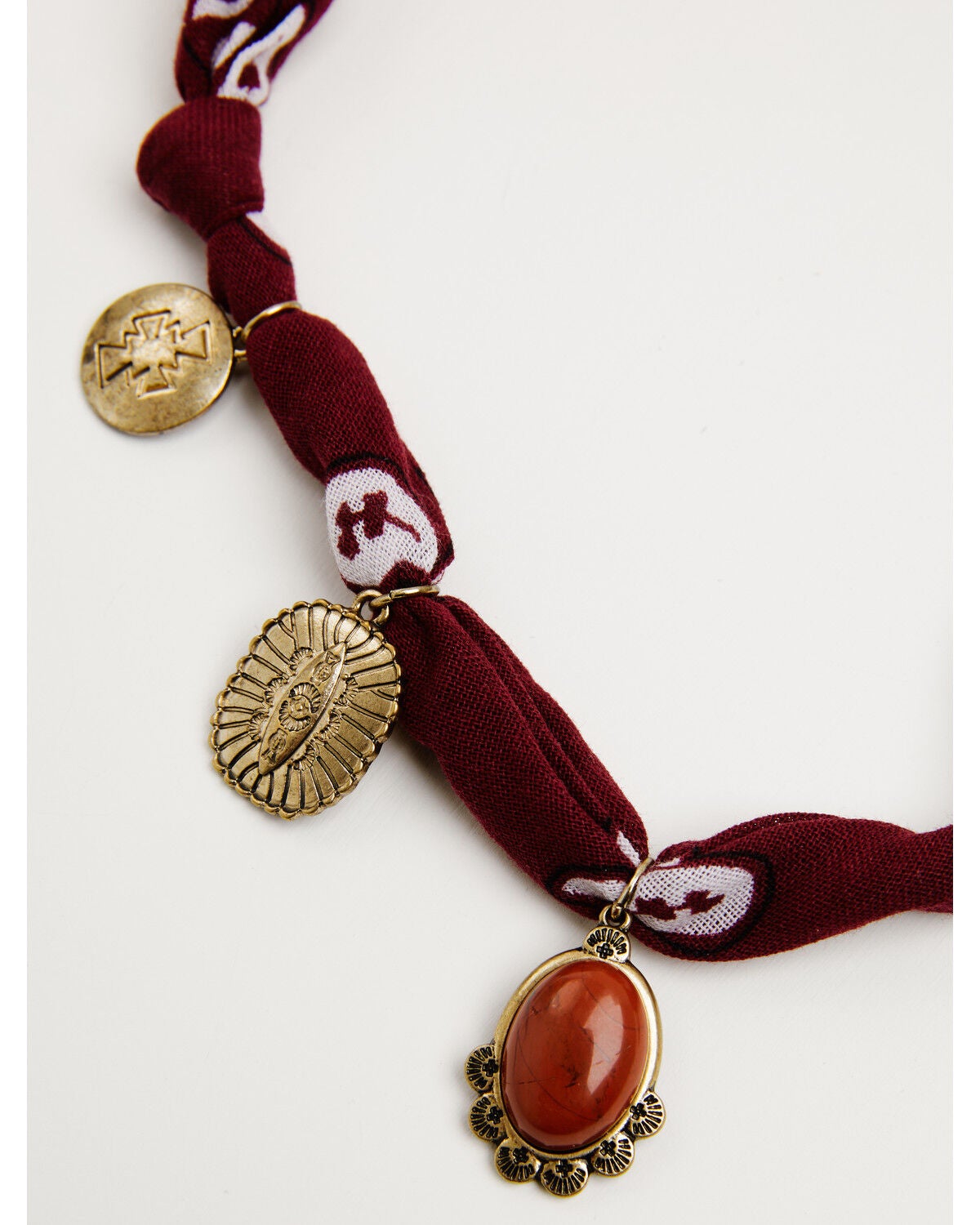 Image #3 - Shyanne Women's Golden Skyland Charm Bandana Necklace, Red, hi-res