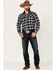 Image #2 - Pendleton Men's Check Plaid Button-Down Long Sleeve Western Flannel Shirt, Blue, hi-res