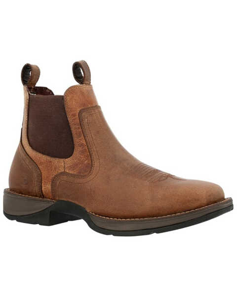 Durango Men's Red Dirt Label Casual Chelsea Boots - Broad Square Toe , Tan, hi-res