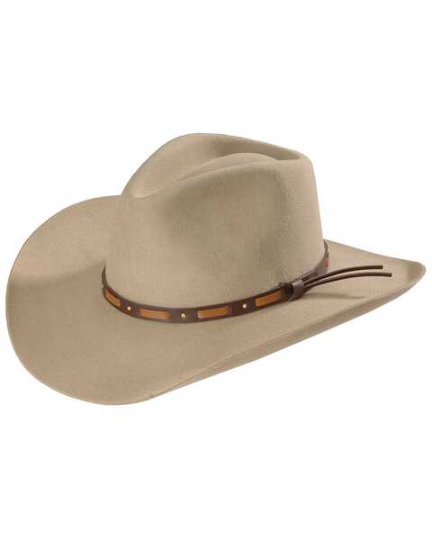 Image #1 - Stetson Hutchins 3X Felt Cowboy Hat, Stone, hi-res