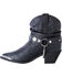Image #3 - Dingo Women's Faux Concho Strap Slouch Booties - Round Toe, Black, hi-res