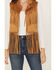 Image #3 - Wrangler X Lainey Wilson Women's Festival Fringe Faux Suede Vest, Brown, hi-res