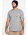 Image #1 - Ariat Men's Rebar Cotton Strong American Grit Short Sleeve Work T-Shirt , Heather Grey, hi-res