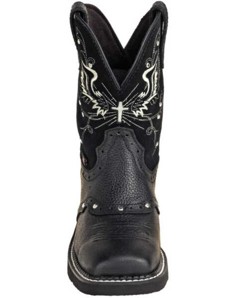 Image #4 - Justin Women's Mandra Western Boots - Square Toe, Black, hi-res