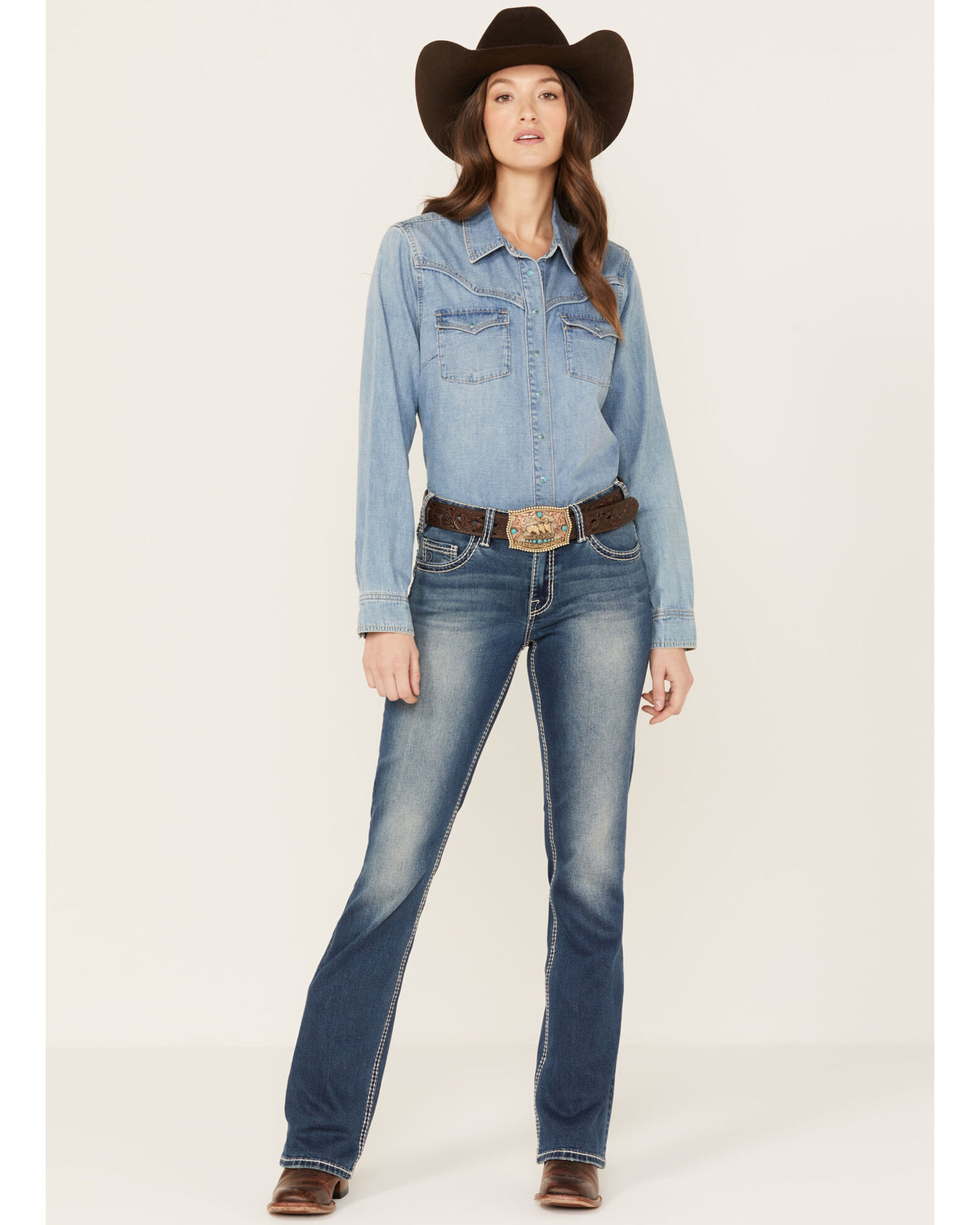 Rock & top roll jeans womens